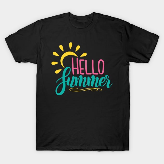 Hello Summer T-Shirt by Designz4U